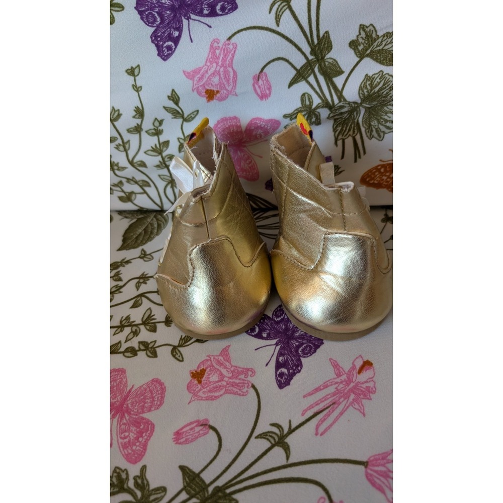 Build A Bear Sketchers Tennis Shoes And Gold Boots With Bows - Picture 7 of 10